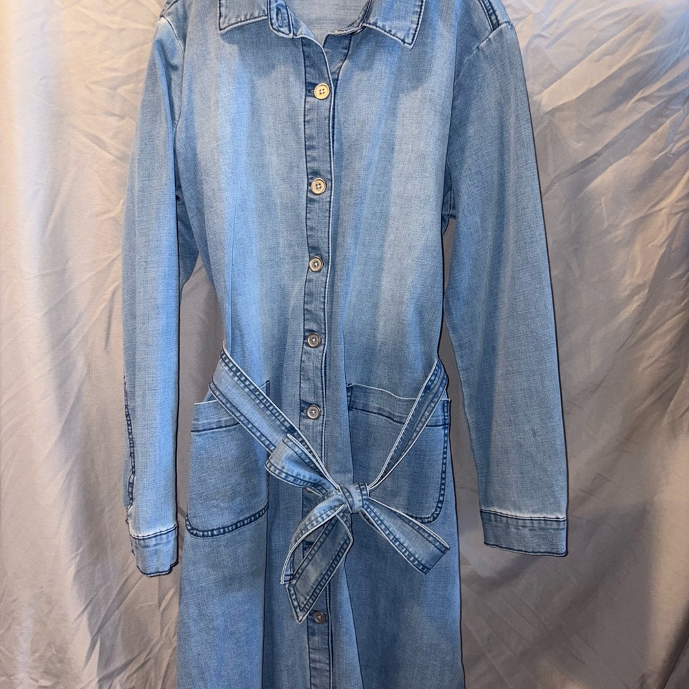Style & Co. Light Blue Denim Shirt Dress